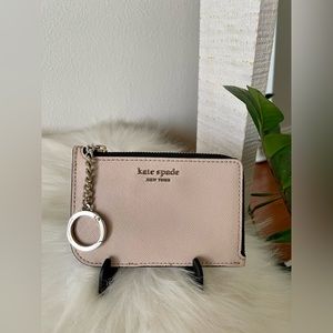 Kate Spade Two Tone Mini Wallet/Coin Purse Keychain